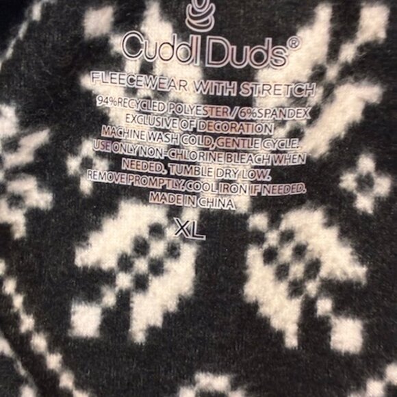 Cuddl Duds Women's Fleece with Stretch Zip Vest Pockets Soft Cozy Black Size XL - Picture 5 of 9